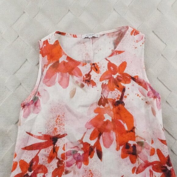 allegra masetti firenze Linen Maxi Dress Womens Small Floral Multi Color - Picture 3 of 10